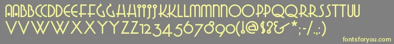 Gradogradoonf Font – Yellow Fonts on Gray Background