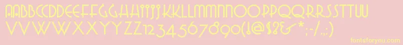 Gradogradoonf Font – Yellow Fonts on Pink Background