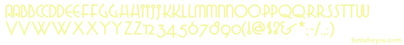 Gradogradoonf Font – Yellow Fonts on White Background