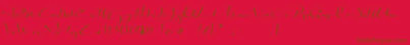BiloxiCalligraphyDemo Font – Brown Fonts on Red Background