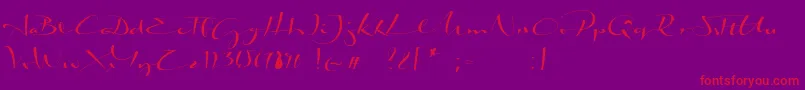 fuente BiloxiCalligraphyDemo – Fuentes Rojas Sobre Fondo Morado