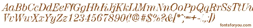 Fonte ValenciarandomItalic – fontes marrons