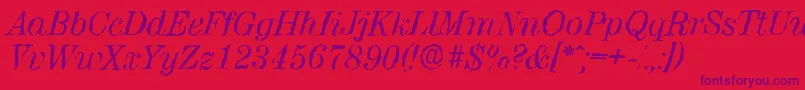 Шрифт ValenciarandomItalic – фиолетовые шрифты на красном фоне