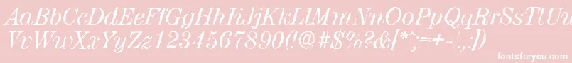 ValenciarandomItalic Font – White Fonts on Pink Background