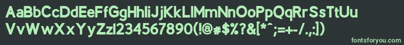 BerlinXBold-fontti – vihreät fontit mustalla taustalla