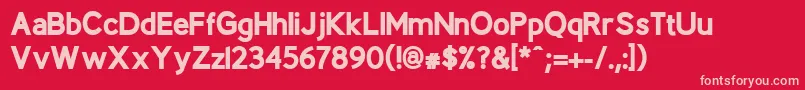 フォントBerlinXBold – 赤い背景にピンクのフォント