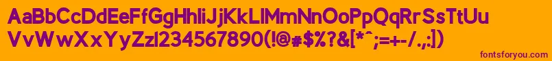 BerlinXBold Font – Purple Fonts on Orange Background