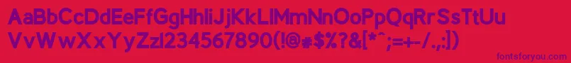 BerlinXBold Font – Purple Fonts on Red Background