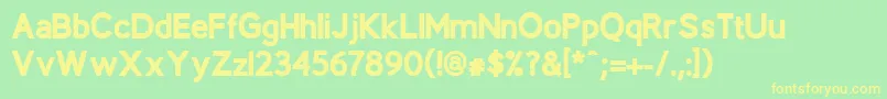 BerlinXBold Font – Yellow Fonts on Green Background