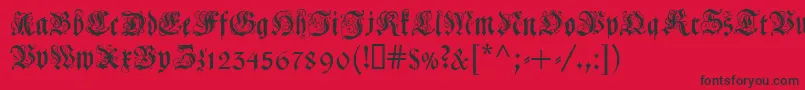 Coelnischecurrentfraktur Font – Black Fonts on Red Background