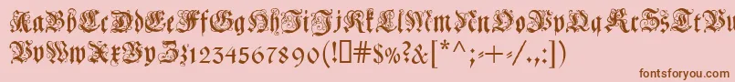 Coelnischecurrentfraktur Font – Brown Fonts on Pink Background