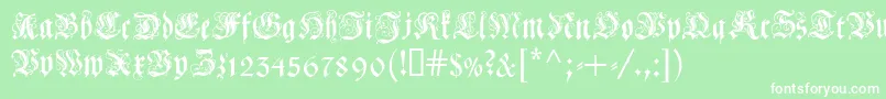 Coelnischecurrentfraktur Font – White Fonts on Green Background
