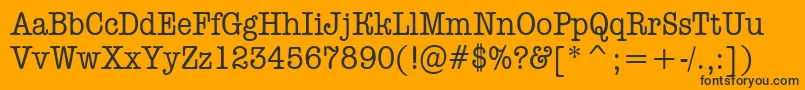 AOldtypernr Font – Black Fonts on Orange Background