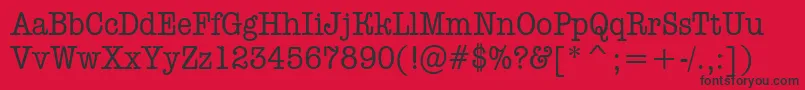 AOldtypernr Font – Black Fonts on Red Background