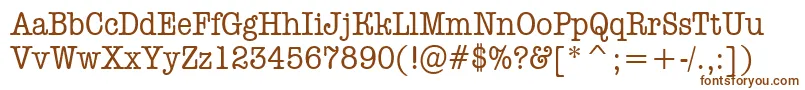 AOldtypernr-Schriftart – Braune Schriften auf weißem Hintergrund