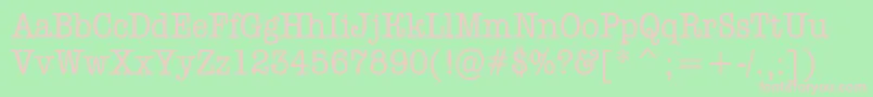 AOldtypernr Font – Pink Fonts on Green Background