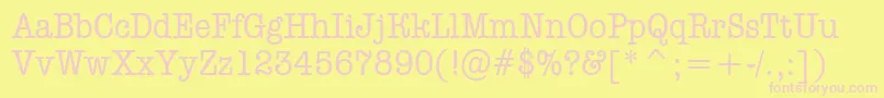 AOldtypernr Font – Pink Fonts on Yellow Background