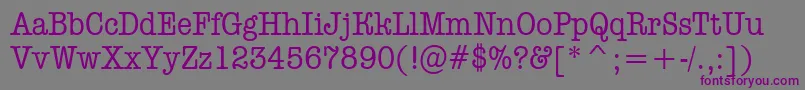 Шрифт AOldtypernr – фиолетовые шрифты на сером фоне