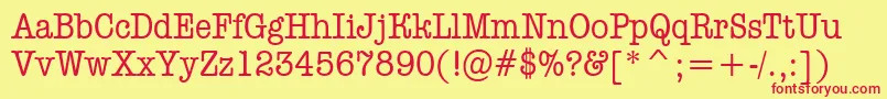 AOldtypernr Font – Red Fonts on Yellow Background