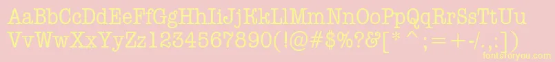 AOldtypernr Font – Yellow Fonts on Pink Background