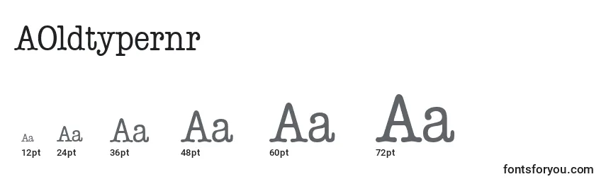 Размеры шрифта AOldtypernr