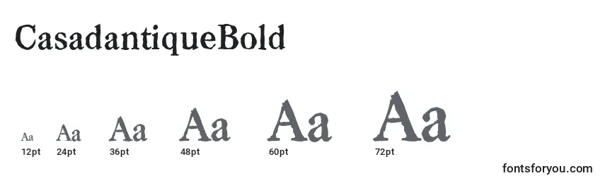 CasadantiqueBold Font Sizes