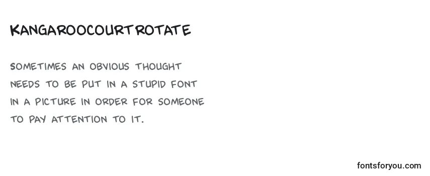 Review of the Kangaroocourtrotate Font