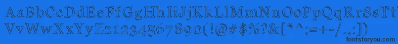 JdCarnival Font – Black Fonts on Blue Background