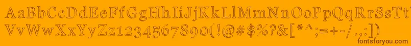 JdCarnival Font – Brown Fonts on Orange Background