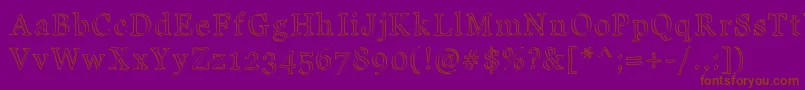 JdCarnival Font – Brown Fonts on Purple Background