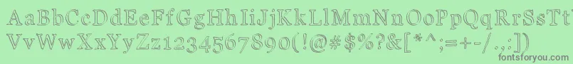 JdCarnival Font – Gray Fonts on Green Background