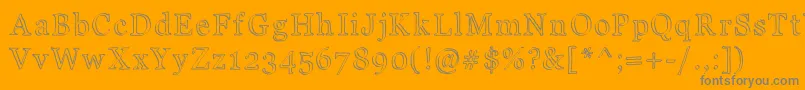 JdCarnival Font – Gray Fonts on Orange Background
