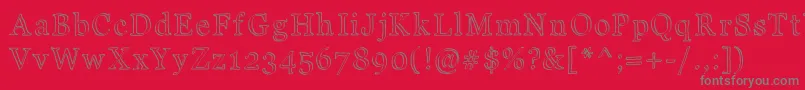 JdCarnival Font – Gray Fonts on Red Background