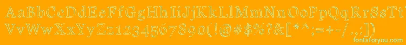 JdCarnival Font – Green Fonts on Orange Background