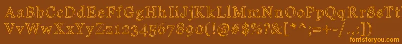 JdCarnival Font – Orange Fonts on Brown Background