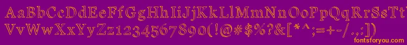 JdCarnival Font – Orange Fonts on Purple Background