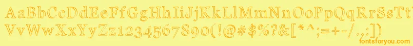 JdCarnival Font – Orange Fonts on Yellow Background