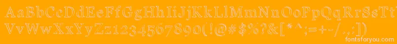 JdCarnival Font – Pink Fonts on Orange Background