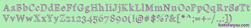 JdCarnival Font – Purple Fonts on Green Background
