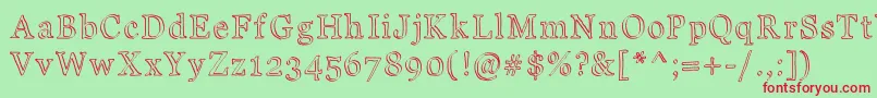 JdCarnival Font – Red Fonts on Green Background