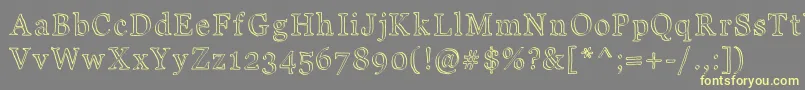 JdCarnival Font – Yellow Fonts on Gray Background