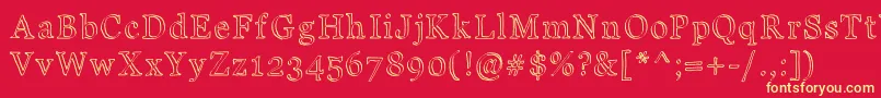 JdCarnival Font – Yellow Fonts on Red Background