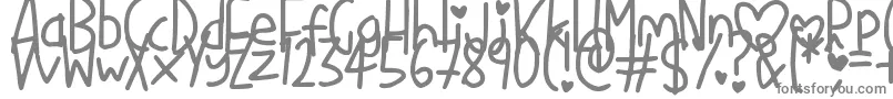 Więcej informacji o czcionce LoveMe Czcionka LoveMe – szare czcionki