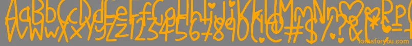 Más sobre la fuente LoveMe fuente LoveMe – Fuentes Naranjas Sobre Fondo Gris