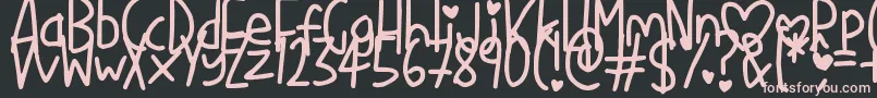 LoveMe Font – Pink Fonts on Black Background