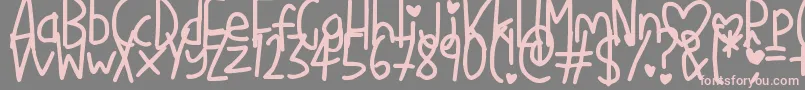 LoveMe Font – Pink Fonts on Gray Background