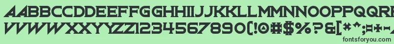 OxenCrossbow Font – Black Fonts on Green Background