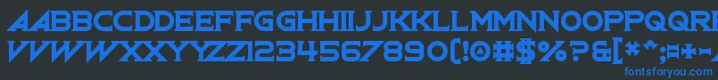 OxenCrossbow Font – Blue Fonts on Black Background