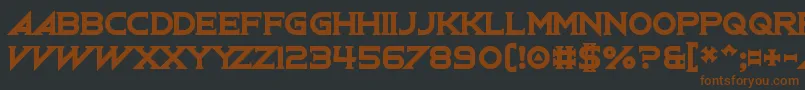 OxenCrossbow Font – Brown Fonts on Black Background