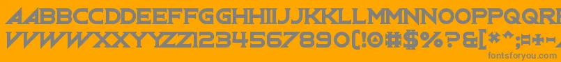 OxenCrossbow Font – Gray Fonts on Orange Background